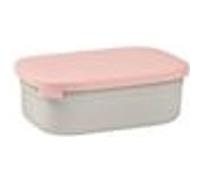 Béaba Lunch box enfant inox 760 ml bento compartimenté avec séparateurs – Gris velours/Rose poudré