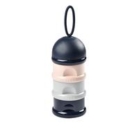 Beaba boîte de dosage de lait en poudre, 3 compartiments empilables (bleu foncé+gris+rose) ; 911669