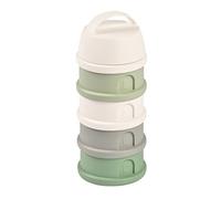 Béaba Boîte doseuse de lait empilable 4 compartiments 100% hermétique Cotton white/Sage green