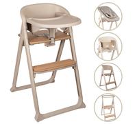 Beaba - Chaise Haute pliable 5 en 1 Evoclick Argile