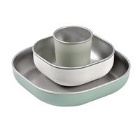 Coffret repas inox sage green
