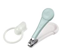 Béaba – Coupe-ongles bébé/enfant – Soin des ongles – Poignée large et ergonomique – Green Blue