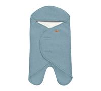 Beaba - Couverture Babynomade double polaire 0-6 mois - Bleu baltique / Blanc