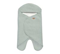 BÉABA, Babynomade Double Polaire, Couverture enveloppante Hiver bébé, Compatible Siège Auto/Pousette/Nacelle/Transat, Douce, Chaude,Déperlante, Respirante, Passage Harnais, Vert Sauge/Blanc, 0-6 Mois
