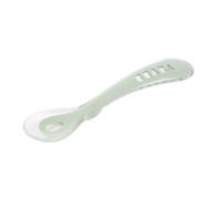 Beaba - Cuillère d apprentissage silicone 2ème âge - Vert de gris