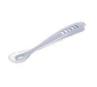 Béaba, Cuillère en Silicone Bébé/Enfant, 1er Âge, Dès 4 mois, Bout arrondi, Souple, Manche long et Ergonomique, Prise en main facile, Galet
