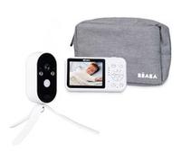 BEABA, Babyphone Vidéo sans WiFi - Caméra sur Batterie 36h, Écran 2,8”, Vision Nocturne, 0 Ondes, VOX, Veilleuse, Talkie-Walkie, Support Flexible, Babyphone Nomade, Zen Travel, Blanc