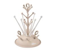 BÉABA, Egoutte-biberons Arbre, Grande capacité 6 biberons et accessoires, Bac de récupération d'eau amovible, Pratique, Design astucieux, Argile