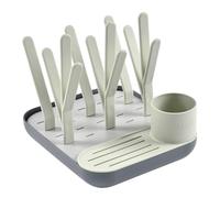 Béaba, Egoutte-biberons et Séchoir, Grande Capacité, Forêt Sauge/Minéral | Modulable, Jusqu'à 6 Biberons et Vaisselle, Pot à Accessoires, Ecoulement Optimisé, Facile à Ranger, Pratique, Compact