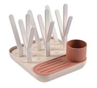 Béaba, Égoutte-Biberons Forêt, Séchoir Grande Capacité,Modulable,Terracotta | Jusqu'à 6 Biberons, Tétines et Vaisselle Enfant, Pot à Accessoires, Écoulement Optimisé, Compact, Facile à Ranger, Pratique