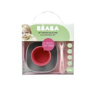 Beaba Geschirrset Silikon rosa