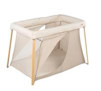 BÉABA, Lit parapluie 3 en 1, Berceau Bébé, Lit d'appoint, Parc, Evolutif, Léger - 6.8Kg, Pliable, Compact, Sac Transport et Matelas inclus, Tissu Respirant et Oeko-Tex, Argile/Gazelle