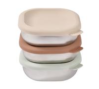 BÉABA Pots Repas Bébé Inox, Portions Évolutives Purées & Goûters, Hermétiques, Incassables, Micro-ondes & Congélateur, Sans BPA, Sans Odeur, Boîtes de Conservation Nomades & Durables, Natural Set