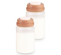 BÉABA, Lot 2 Bouteilles de Recueil & Conservation Lait Maternel, Compatibles Milk Cooler Refoidisseur Nomade Béaba, Réfrigérateur/Congélateur, Graduées, 2x 240 ml