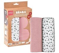 BEABA, Boîte 2 LANGES 120cm - Vieux Rose / Campagne Florale