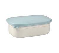 BÉABA, Lunch box Enfant, Boîte à dejeuner/Repas, Boite En Inox, Bento, Compartimenté, Séparateurs, Housse en Silicone, 760mL, Gris velours/Bleu baltique
