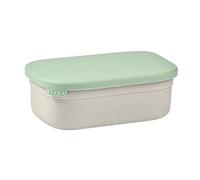 BÉABA, Lunch box Enfant, Boîte à dejeuner/Repas, Boite En Inox, Bento, Compartimenté, Séparateurs, Housse en Silicone, 760mL, Gris velours/Vert sauge