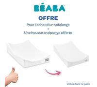 BEABA, Matelas à langer Sofalange + Drap housse éponge non imperméable, blanc