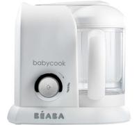 BÉABA, Babycook Solo, Robot Bébé 4 en 1 Mixeur-Cuiseur, Cuisson Vapeur, Diversification alimentaire, Petits pots bébé maison, White/Silver