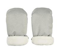BÉABA, Moufles/Gants/Protège Mains Poussette, Protection Pluie/Neige, Attaches par zip, Ultra Chaude, Doux, Doublée Polaire, Coupe-vent, Imperméable, Respirante, Gris Chiné