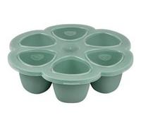 BÉABA, Multiportions Silicone De Qualité Premium, Résistance Thermique Extrême, Four Et Micro-onde, 6 Alvéoles Indépendantes, Couvercle Hermétique, Fabriqué En Italie, 6x90 Ml, Sauge
