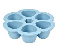 BÉABA, Multiportions Silicone de qualité premium, Résistance thermique extrême, Four et micro-onde, 6 alvéoles indépendantes, Couvercle hermétique, Fabriqué en Italie, 6x150 ml, Bleu