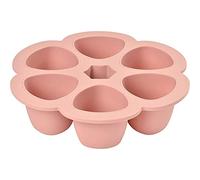 BÉABA, Multiportions Silicone de qualité premium, Résistance thermique extrême, Four et micro-onde, 6 alvéoles indépendantes, Couvercle hermétique, Fabriqué en Italie, 6x150 ml, Rose
