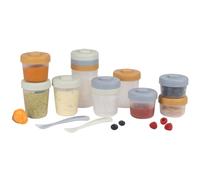 BÉABA, Pack Repas, 12 Portions Conservation + 2 Cuillères Silicone, Galet