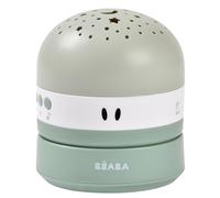 BÉABA Veilleuse Pixie Projector - Ciel étoilé, 3 couleurs, 9 sons, détecteur de pleurs - Vert sauge