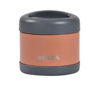 BÉABA, Portion de Conservation Inox Repas Bébé/Enfant, Isotherme, Conserve Chaud/Froid Aliments, Double parois, 100% hermétique, 500 mL, Mineral Grey/Terracotta