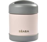 BÉABA, Portion de Conservation Repas Bébé/Enfant, Inox, Isotherme, Conserve Chaud/Froid Aliments, Double parois, 100% hermétique, 300 mL, Dark mist/Light pink