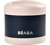 BÉABA, Portion de Conservation Repas Bébé/Enfant, Inox, Isotherme, Conserve Chaud/Froid Aliments, Double parois, 100% hermétique, 500 mL, Light pink/Night blue