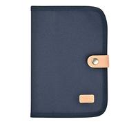 BÉABA, Protège Carnet de Santé, Genève, 2 Poches Intérieures, Bouton Pression, Tissu Imperméable, Bleu marine