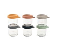 BEABA - Coffret 6 portions verre 250 ml (Sunrise color mix)