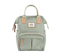 Béaba, Sac à Dos à Langer pour Bébé, Grande capacité de rangement, Multiples poches,Tapis à langer inclus, Grande ouverture, Poches isothermes, Sac Voyage Multifonctionnel, Sac Wellington, Vert sauge