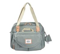 BEABA, Sac à Langer Genève II, Modulable, Grande contenance, Rangements multiples, Pochette avant amovible, repas isotherme, Système attache poussettes, Vert sauge