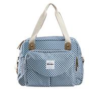 BEABA, Sac à Langer Genève II, Modulable, Grande contenance, Rangements multiples, Pochette avant amovible, Matelas à langer, Pochette repas isotherme, Système attache poussettes, Bleu