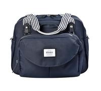 BÉABA, Sac à Langer Genève II, Modulable, Grande contenance, Rangements multiples, Pochette avant amovible, Matelas à langer, Pochette repas isotherme, Système attache poussettes, Bleu Marine
