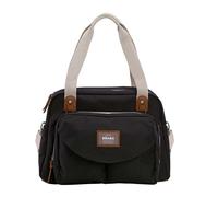 BEABA, Sac à langer Genéve II, Modulable, Grande contenance, Rangements multiples, Pochette avant amovible, Noir