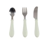Beaba - Set de 3 couverts inox - Vert de gris