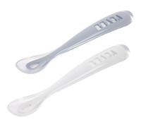 Beaba Silicone Spoon Set petite cuillère avec étui Pebble / Cloud Blue 2 pcs