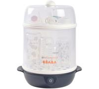 Béaba Stérilisateur biberons 2 en 1 Evolutif – Électrique vapeur, jusqu'à 8 biberons – Night Blue