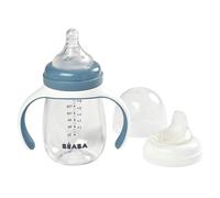 Biberon d'apprentissage 2 en 1 (210 ml) BEABA bleu TU