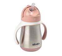 BEABA - Tasse paille inox 250 ml Old Pink