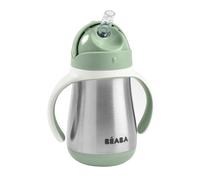 BEABA - Tasse d'apprentissage avec paille inox 250 ml Vert Sauge