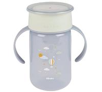 BEABA, Tasse d'Apprentissage 360° avec Disque Anti-Goutte, Système Breveté Anti-Fuite, à partir de 12 Mois, Anses Amovibles, avec Couvercle hygiénique, Solide et Légère, 340 ml, Adventure