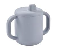 Béaba Tasse d'Apprentissage Bébé, Fonction Biberon/Tasse, 100% Silicone de Haute Qualité, Larges poignées, Facilite la prise en main, Ergonomique, Bec Souple, Galet