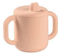 Béaba Tasse d'Apprentissage Bébé, Fonction Biberon/Tasse, 100% Silicone de Haute Qualité, Larges poignées, Facilite la prise en main, Ergonomique, Bec Souple, Pink
