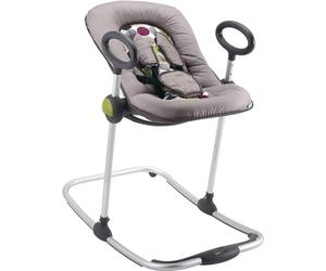 BÉABA, Transat Up & Down I, Transat Réglable par Simple Pression, 4 Hauteurs, 3 Inclinaisons, Unisexe pour Bébé et Enfants, Réducteur de Naissance, Ultra Confortable, Noir/Gris