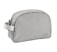 Béaba, Trousse de toilette Bebe, Trousse de Soin bebe, Sac Geneve, Tissu Impermeable, 2 poches intérieures, Gris chiné
